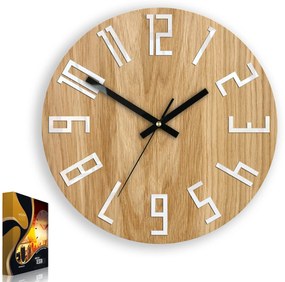 Nástěnné hodiny Slim Dub hnědo-černé