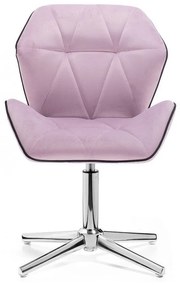 LuxuryForm DESIGN Stolička MILANO MAX VELUR na striebornom kríži - levanduľa
