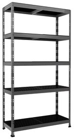 Outdoor sivý kovový regál, 180x100x38cm