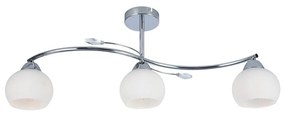 Luster na tyči CONNOR 3xE27/15W/230V lesklý chróm/biela
