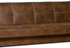 Oskar II s bočnicami, hnedá (gobi 3/biele prošití)