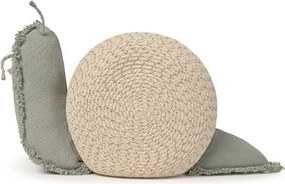 Krémový/šalviovozelený látkový detský kôš na hračky 60x24x30 cm Big Snail – Lorena Canals