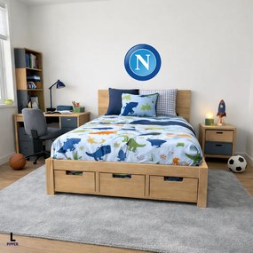 Textilná nálepka na stenu - logo "SSC Neapol" Veľkosť: 40 cm