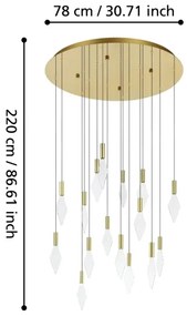 Eglo 390361 - LED Stmievateľný luster na lanku MIRADOR 16xLED/3,3W/230V pr. 78 cm