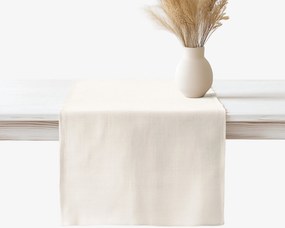 Goldea behúň na stôl z ľanovej zmesi - slonová kosť 50x120 cm