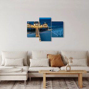 Obraz - hotel na pláži (90x60 cm)