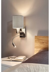 LED nástenné svietidlo v sivej a striebornej farbe PASTERI – EGLO