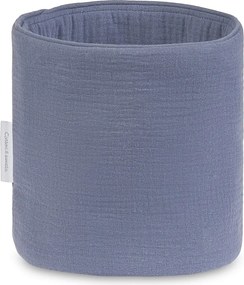 Mušelínový úložný košík tmavo modrá