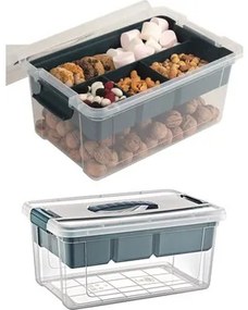 Organizér, úložný box 2v1, multifunkčný, sivý STORMAX - 9l, 35 x 23 x 17 cm