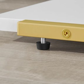 Stojan na kvety so šiestimi policami - mramor / zlaté nohy