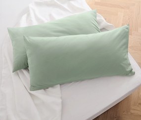 Džersejové obliečky na vankúš, 2 ks, šalviovozelené
