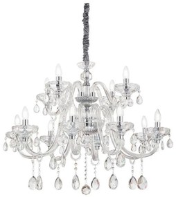 Ideal Lux - Krištáľový luster na reťazi CONTINENTAL 12xE14/40W/230V pr. 86cm číra