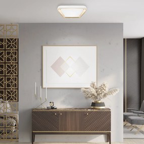 Stropné LED svietidlo Quadro, 1x LED 38w, 3000-6000k, g, s ovládačom