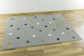 Detský koberec Kids 533752/89945 Hviezdy sivý