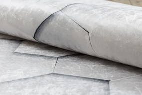 Dywany Łuszczów, Kusový koberec ANDRE Hexagon 3D 1180, 120x170, šedá, chodba / predsieň