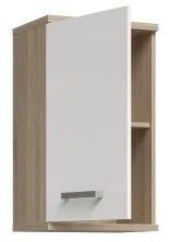 Závesná kúpeľňová skrinka VENOM biela/dub sonoma