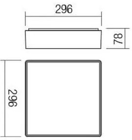 Redo 90158 - LED Vonkajšie stropné svietidlo MARINA LED/16W/230V IP65 antracit
