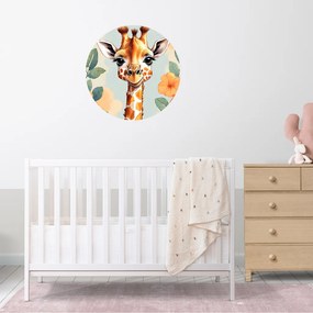 PIPPER. Kruhová samolepka na stenu "Žirafa" Veľkosť: 60 cm