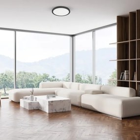 LED stropné svietidlo EVORA LED/24W/230V 3000/4000/6000K priemer 30 cm čierne