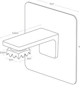 Biely samodržiaci plastový magnetický držiak mydla Film Hook – YAMAZAKI