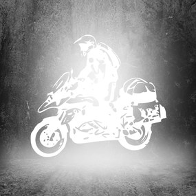Veselá Stena Samolepka na stenu na stenu Motorka BMW GS Enduro Farba: černá