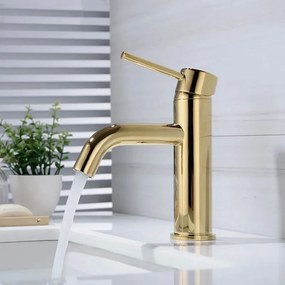 Umývadlová batéria REA LUNGO nízka zlatá
