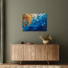 Obraz - Modrozlatá maľba (70x50 cm)
