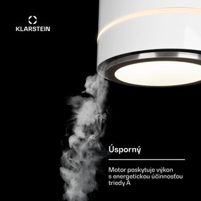 Klarstein Tron Ambience, digestor, 38 cm, ostrovčekový, 540 m³/h, LED, biely