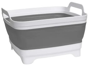 Skladací lavór BRIDA biely / sivý