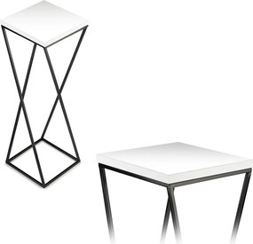 STOJAN NA KVETINÁČ LOFT7 70X24X24 CM ČIERNA/BIELA