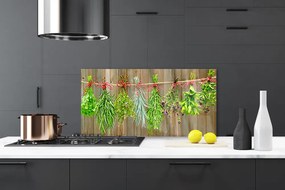 Sklenený obklad Do kuchyne Sušené byliny listy príroda 100x50 cm