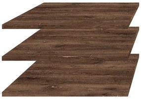 Police Sigma 02 pre posuvnú skriňu-3 ks dub flagstaf tmavý