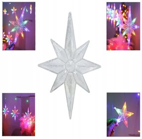 Vianočný svetelný záves hviezdy 138 LED farebné