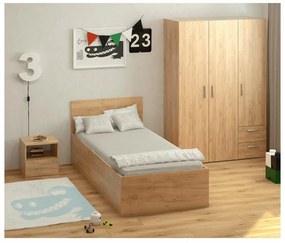 Jednolôžková posteľ 90 cm Discutibles (dub craft zlatý) (s roštom) (s úl. priestorom). Vlastná spoľahlivá doprava až k Vám domov. 1116311