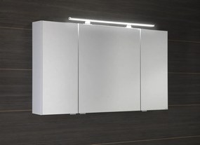 Sapho Sapho, RIWA galérka s LED osvetlením, 121x70x17cm, 3x dvierka, biela lesk, RIW120-0030