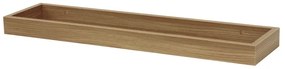 Polička nástěnná se zvýšenými okraji, MDF, dekor přírodní dub, balení fólie