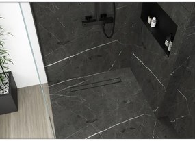 CERANO Cerano, Lineárny odtokový žľab 2v1 60 cm s otočným sifónom o 360°, čierna, CER-CER-414932