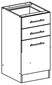 Dolná kuchynská skrinka Flor S-40 SZ2. Vlastná spoľahlivá doprava až k Vám domov. 788681