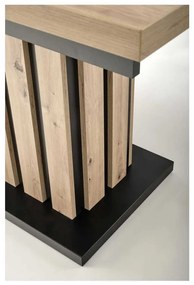 Jedálenský stôl Lamello 160 cm, dub artisan / čierna