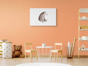 Obraz medvedík v jemných farbách - 60x40