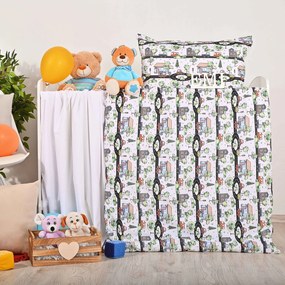 Obliečky detské bavlnené Mesto EMI: Detský set 90x130 + 45x65