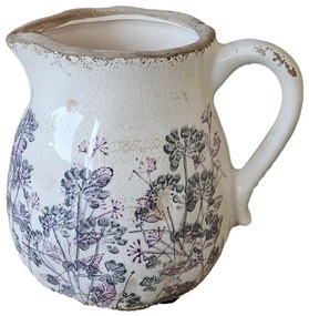 Béžový keramický džbán s ružami Rossinia M - 16*13*15 cm