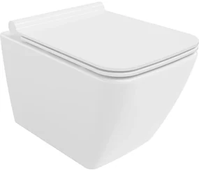 Mexen VEGA Rimless misa závesná so sedátkom voľne-padajúcim slim, 52 x 36 cm, biela, 30654000