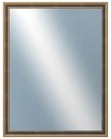 DANTIK - Zrkadlo v rámu, rozmer s rámom 70x90 cm z lišty TOOTH malá zlatá (3163)