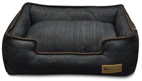 Tmavomodrý pelech pre psa 100x75 cm Lounge Bed Denim Medieval Blue / Dark Chocolate L – P.L.A.Y.