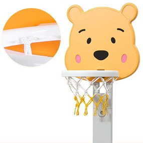 Detská hracia súprava 4 v 1 s nastaviteľnou výškou, oranžovo-žltá