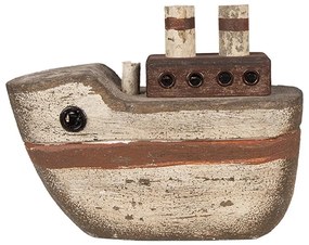 Drevená dekoratívna dekorácia loď - 15*6*12 cm