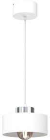 Luster na lanku MARTI 1xE27/15W/230V biela/chróm