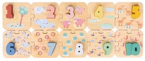 Puzzle - Učíme sa číslice - safari