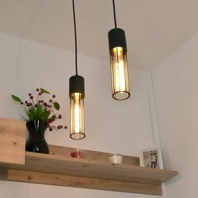 Luster na lanku MELODY 2xE27/15W/230V čierna